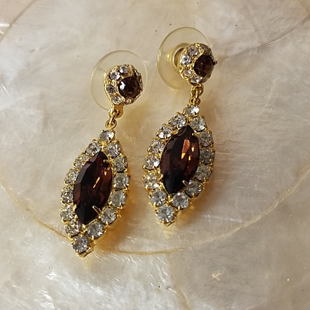 Chocolate Diamond Earrings, Gold